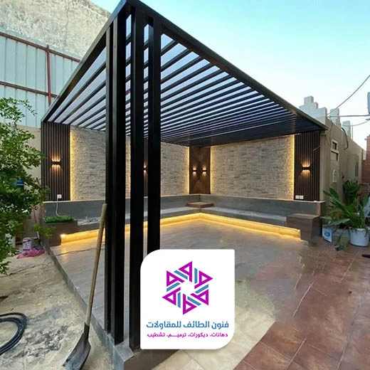 برجولات خشب الطائف